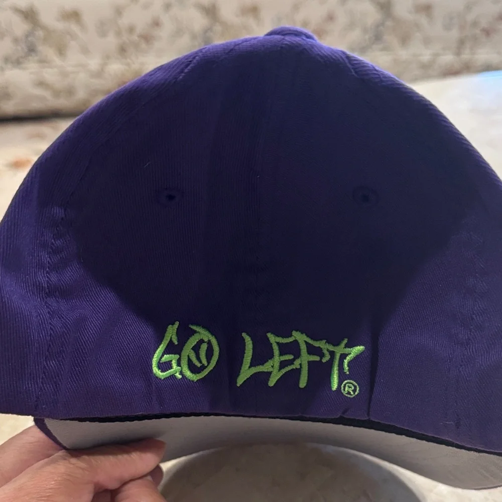 Youth Purple Hat with Green Logo
